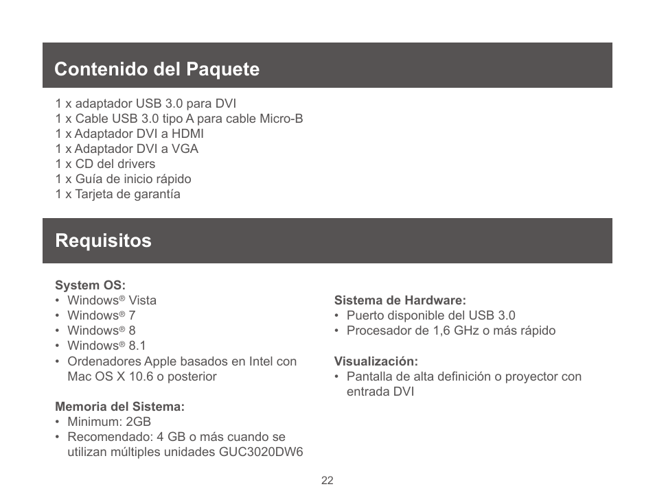 IOGear GUC3020DW6 User Manual | Page 22 / 32