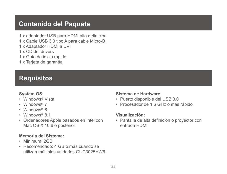 IOGear GUC3025HW6 User Manual | Page 22 / 32