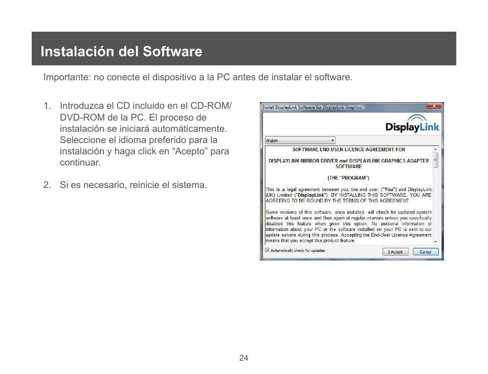 Instalación del software | IOGear GUC3025HW6 User Manual | Page 24 / 32