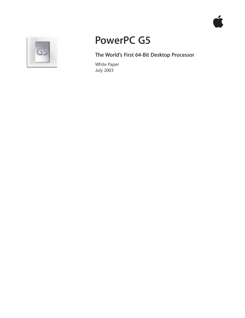 Apple PowerPC G5 User Manual | 15 pages