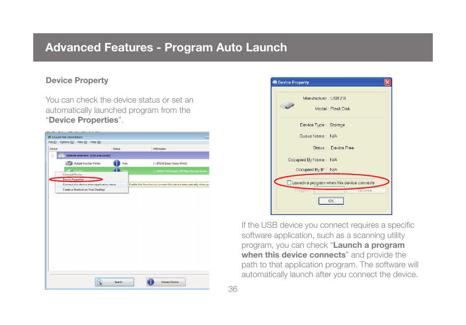 Advanced features - program auto launch | IOGear GUIP204 v2 User Manual | Page 36 / 44