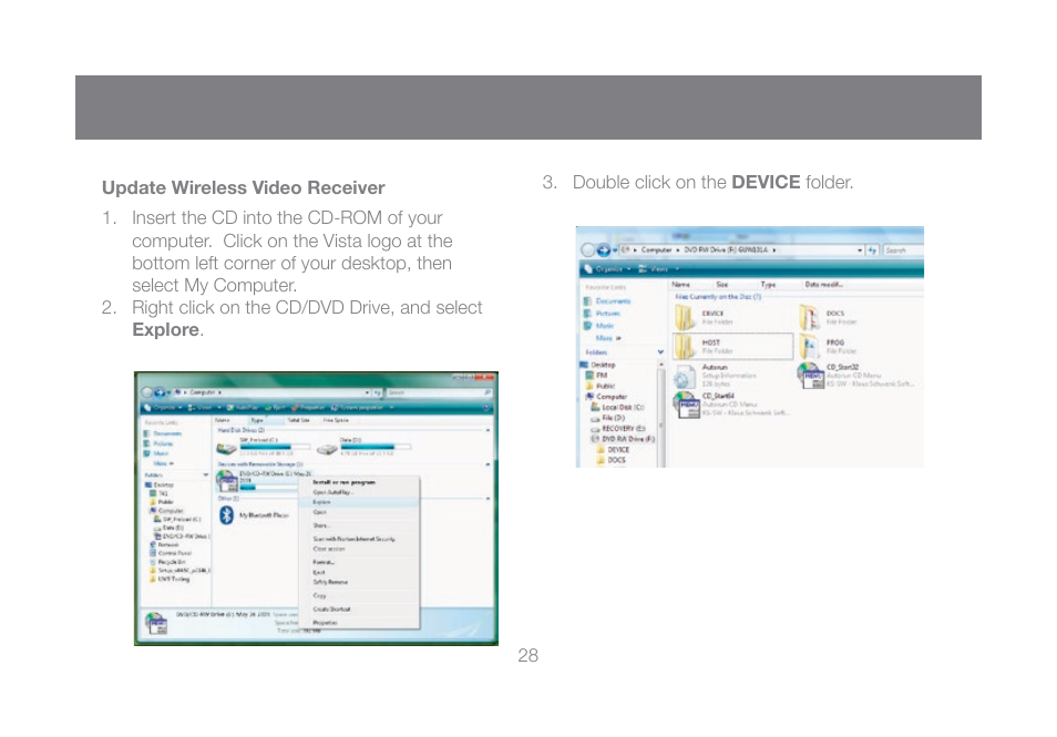 Update wireless video receiver | IOGear GUW101A User Manual | Page 28 / 72