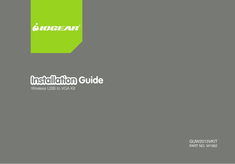 IOGear GUW2015VKIT User Manual | 44 pages