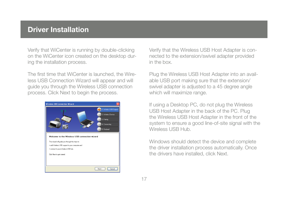 Driver installation | IOGear GUWA100U User Manual | Page 17 / 31