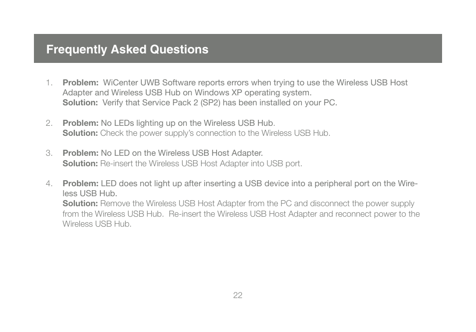 Frequently asked questions | IOGear GUWA100U User Manual | Page 22 / 31