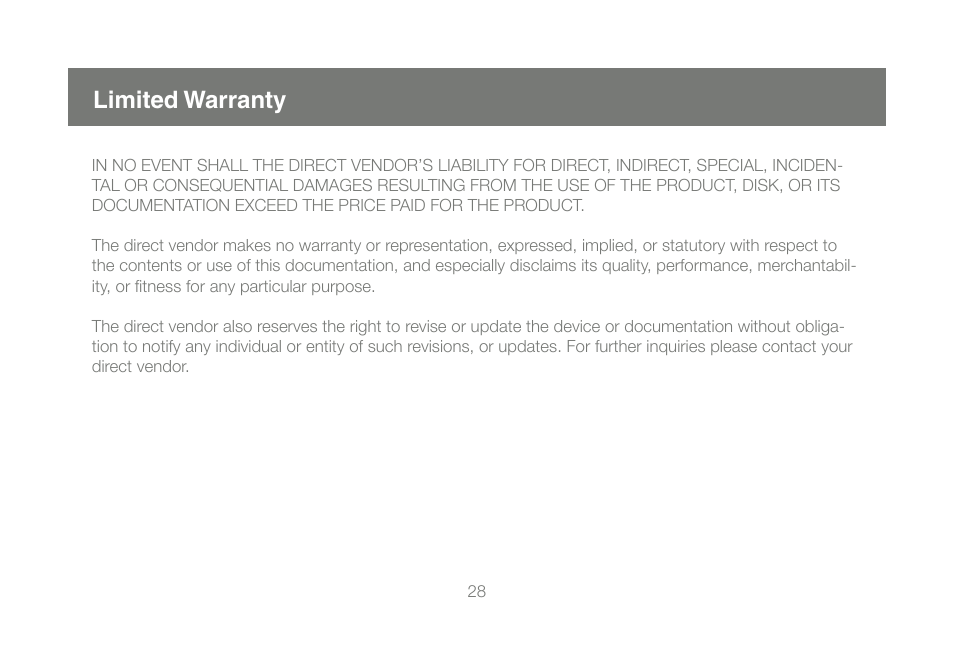 Limited warranty | IOGear GUWA100U User Manual | Page 28 / 31