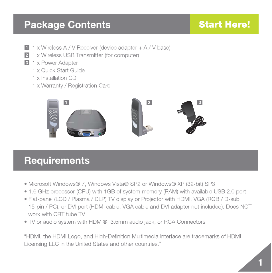 IOGear GUWAVKIT2 User Manual | Page 2 / 12