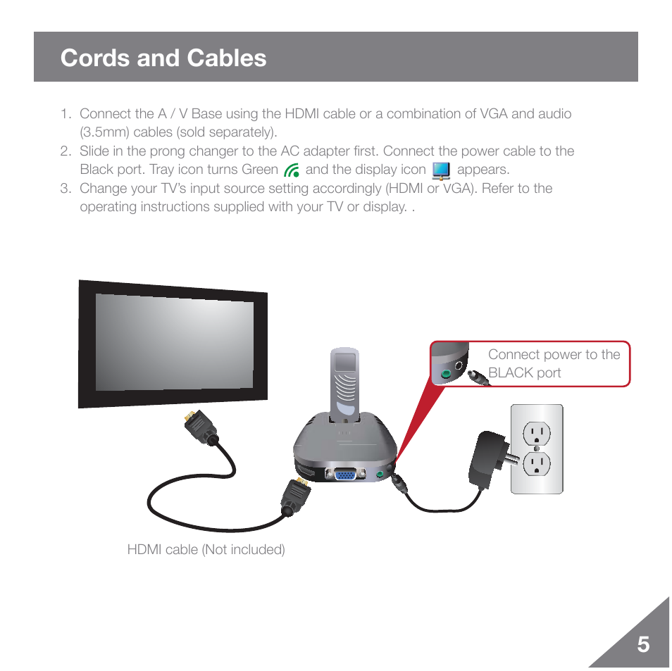 Cords and cables | IOGear GUWAVKIT2 User Manual | Page 6 / 12