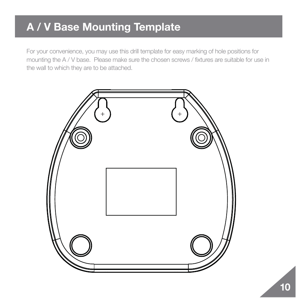 A / v base mounting template | IOGear GUWAVKIT3 User Manual | Page 11 / 12