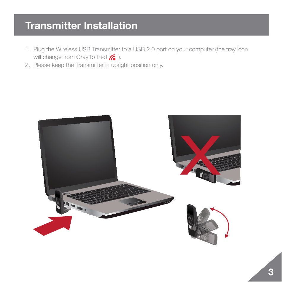 Transmitter installation | IOGear GUWAVKIT3 User Manual | Page 4 / 12