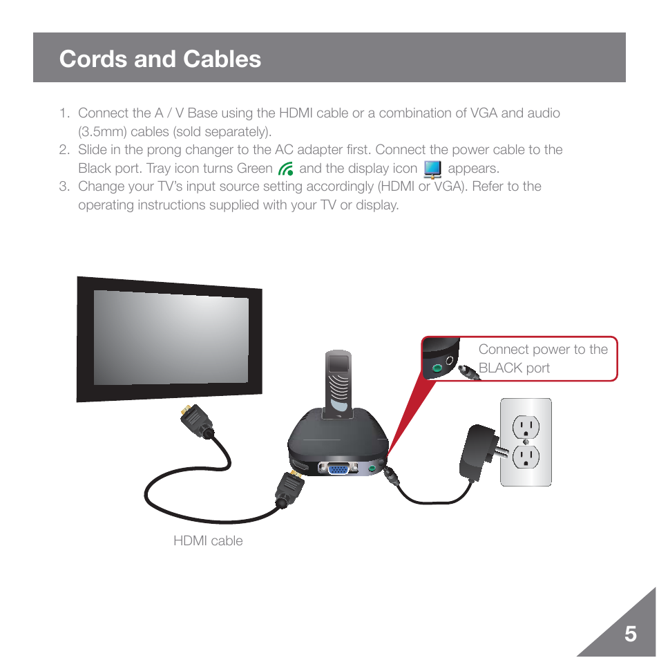 Cords and cables | IOGear GUWAVKIT3 User Manual | Page 6 / 12