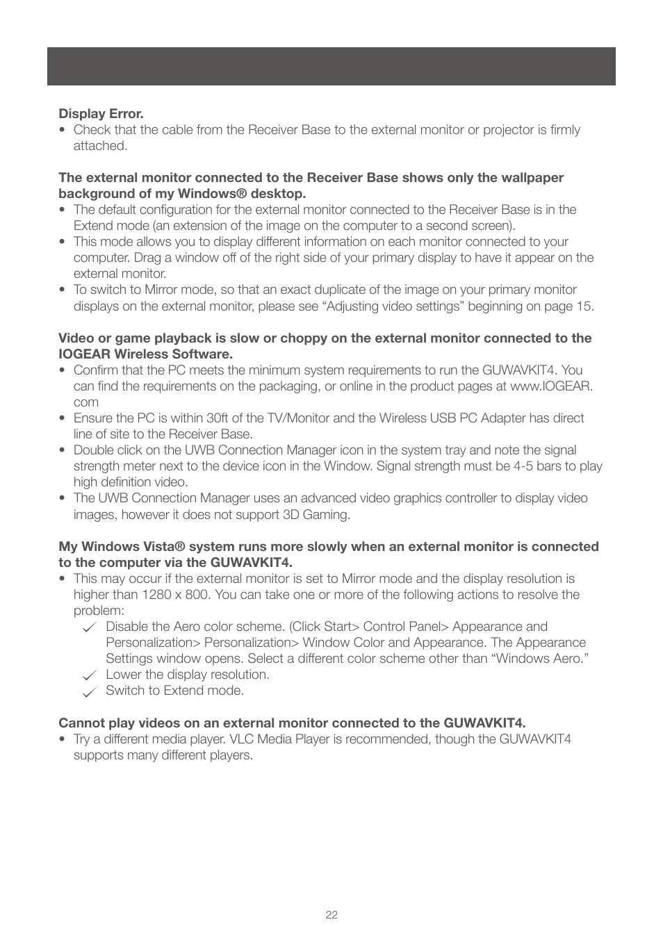 IOGear GUWAVKIT4 For Windows User Manual | Page 22 / 28