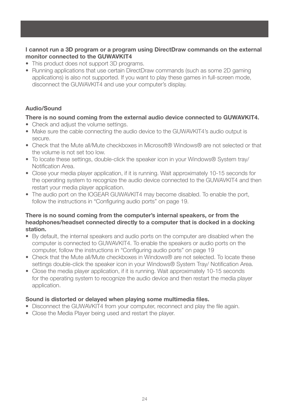 IOGear GUWAVKIT4 For Windows User Manual | Page 24 / 28