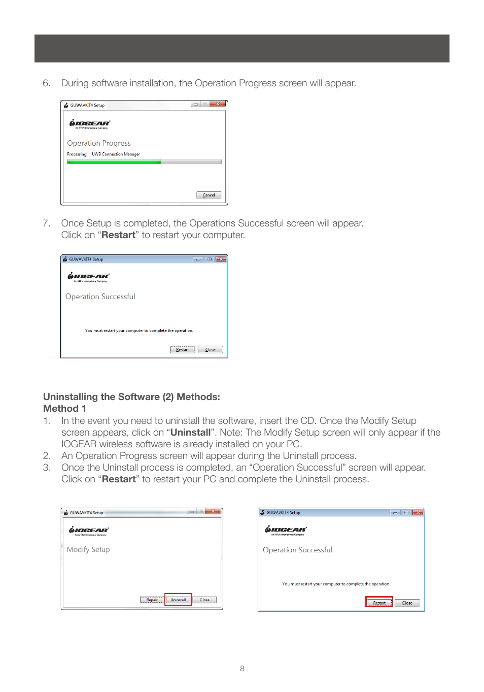 IOGear GUWAVKIT4 For Windows User Manual | Page 8 / 28