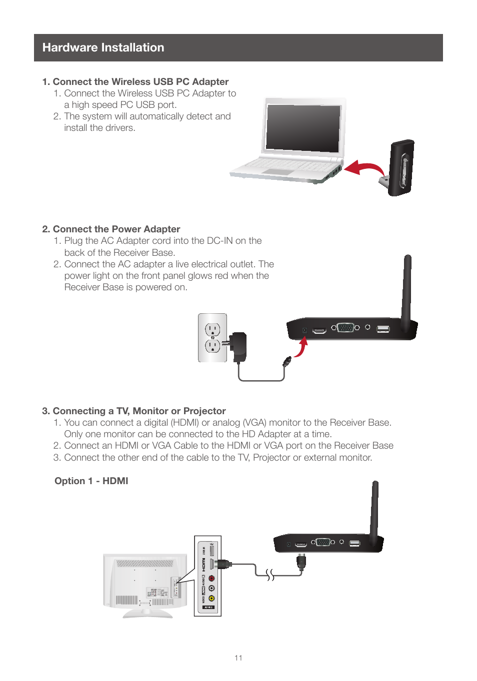 Hardware installation | IOGear GUWAVKIT4 For Mac User Manual | Page 11 / 28