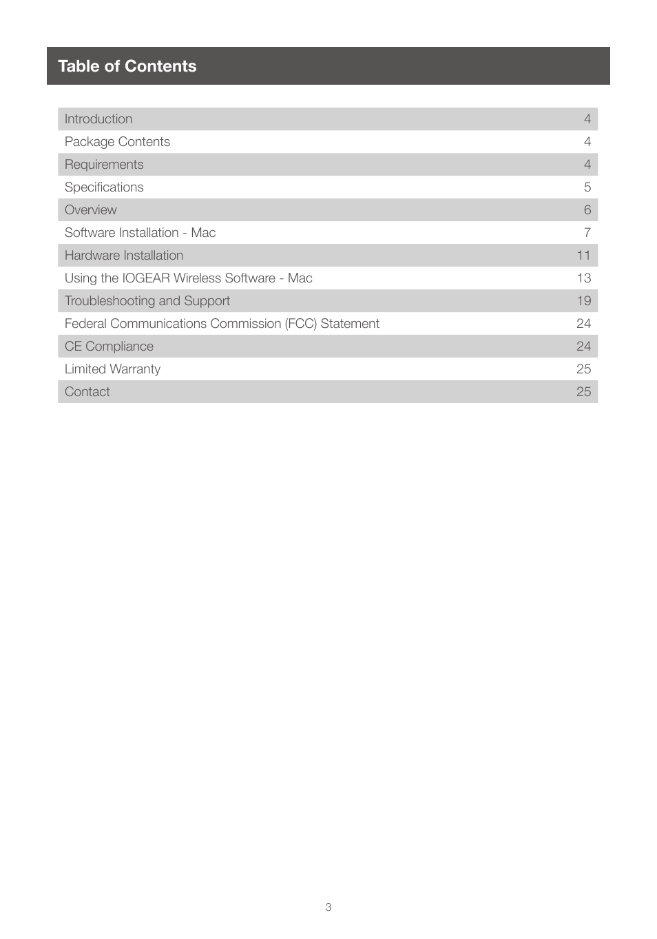 IOGear GUWAVKIT4 For Mac User Manual | Page 3 / 28