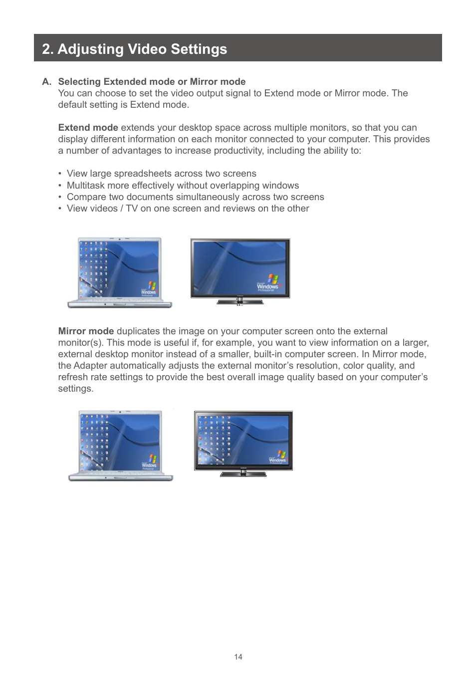 Adjusting video settings | IOGear GUWAVKIT4B User Manual | Page 14 / 28
