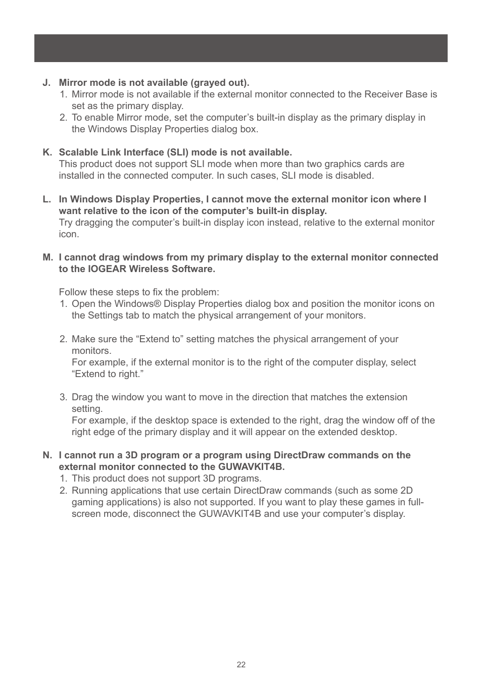 IOGear GUWAVKIT4B User Manual | Page 22 / 28