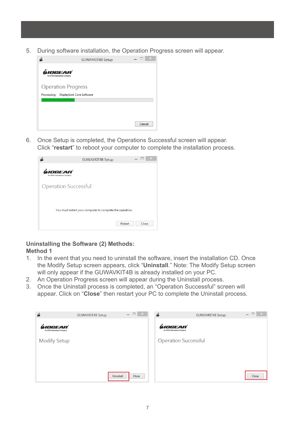 IOGear GUWAVKIT4B User Manual | Page 7 / 28