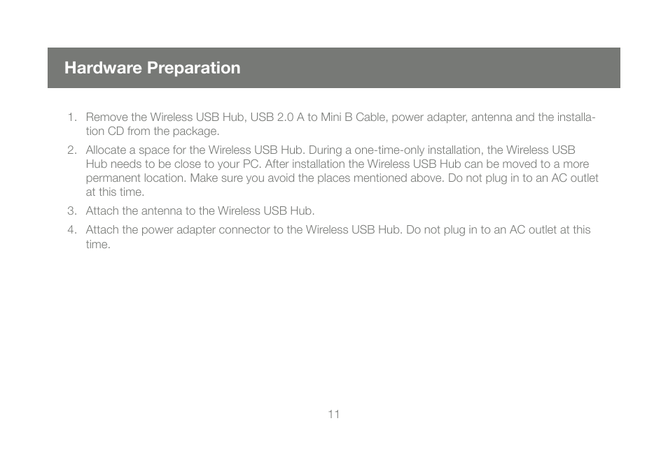 Hardware preparation | IOGear GUWH104 User Manual | Page 11 / 26