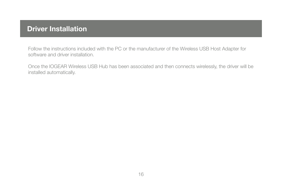 Driver installation | IOGear GUWH104 User Manual | Page 16 / 26
