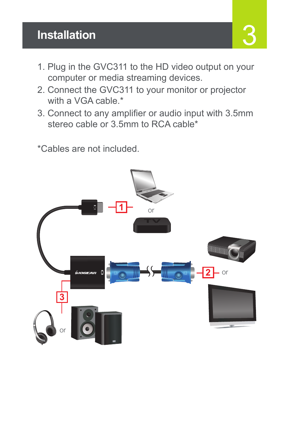 Installation | IOGear GVC311 User Manual | Page 4 / 6