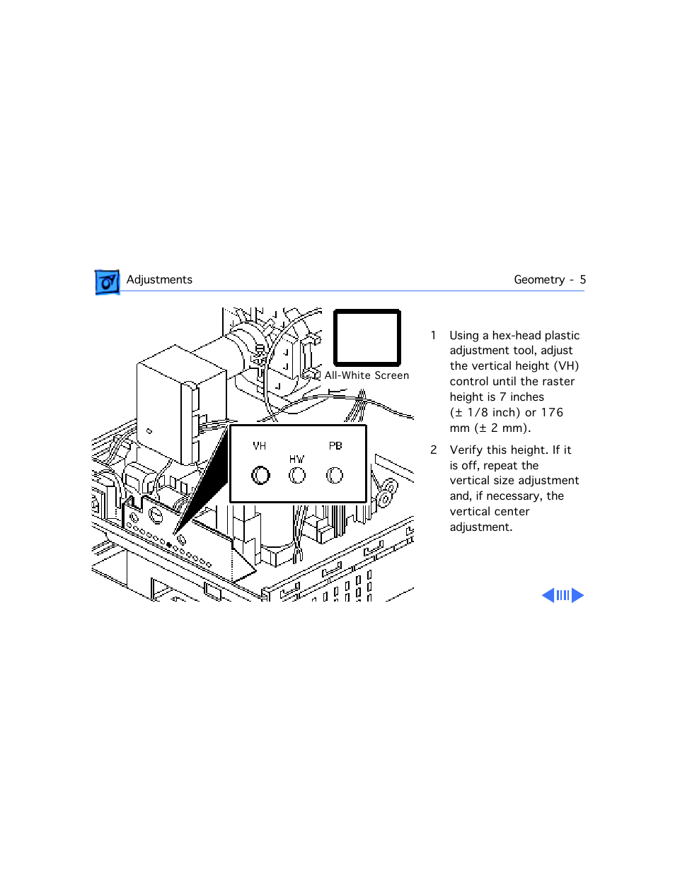 Vertical size | Apple Macintosh Performa 577 User Manual | Page 126 / 161