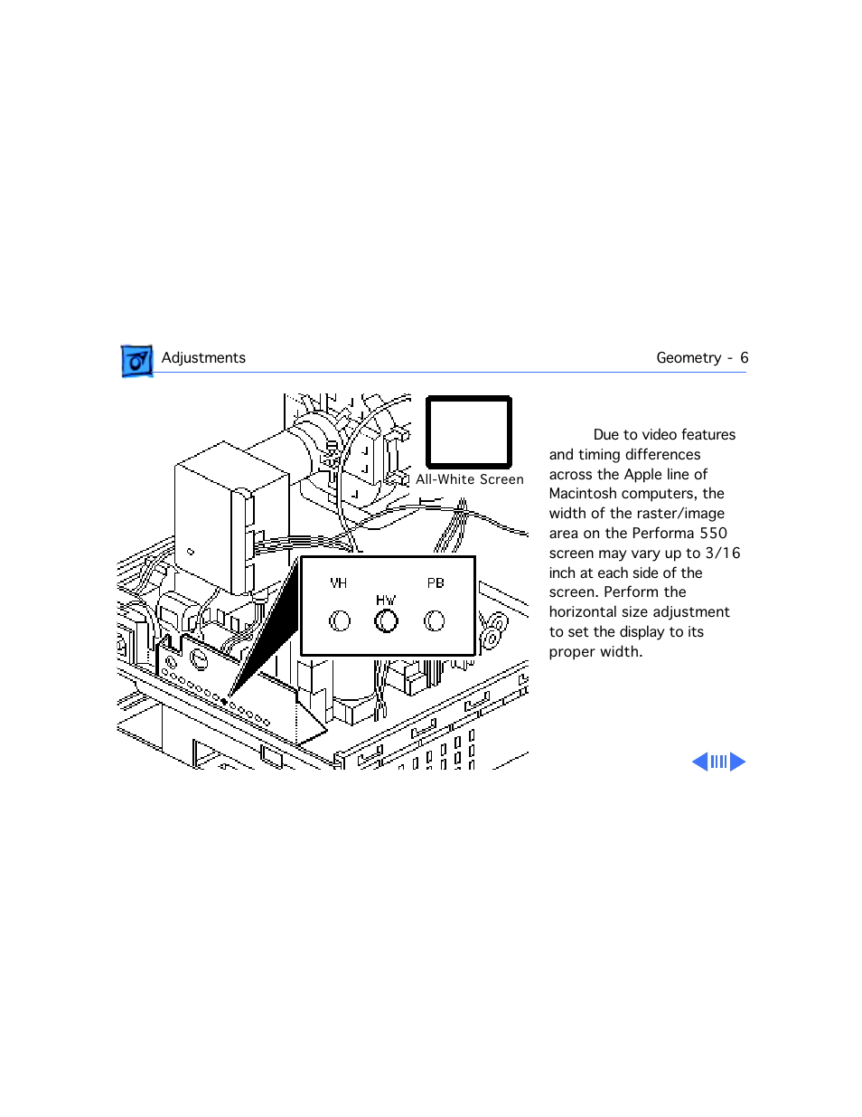 Horizontal size | Apple Macintosh Performa 577 User Manual | Page 127 / 161