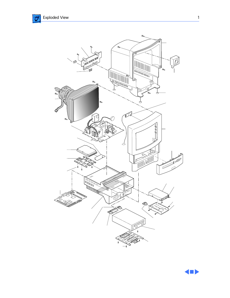 Exploded view | Apple Macintosh Performa 577 User Manual | Page 161 / 161
