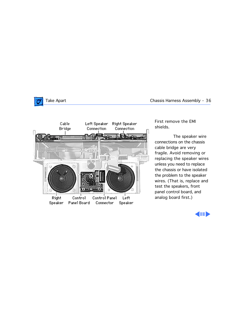 Speaker assembly | Apple Macintosh Performa 577 User Manual | Page 71 / 161
