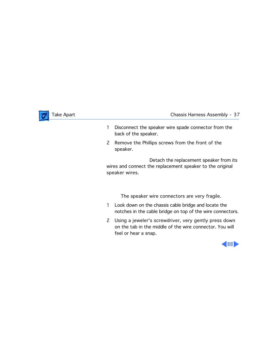 Speaker wires | Apple Macintosh Performa 577 User Manual | Page 72 / 161
