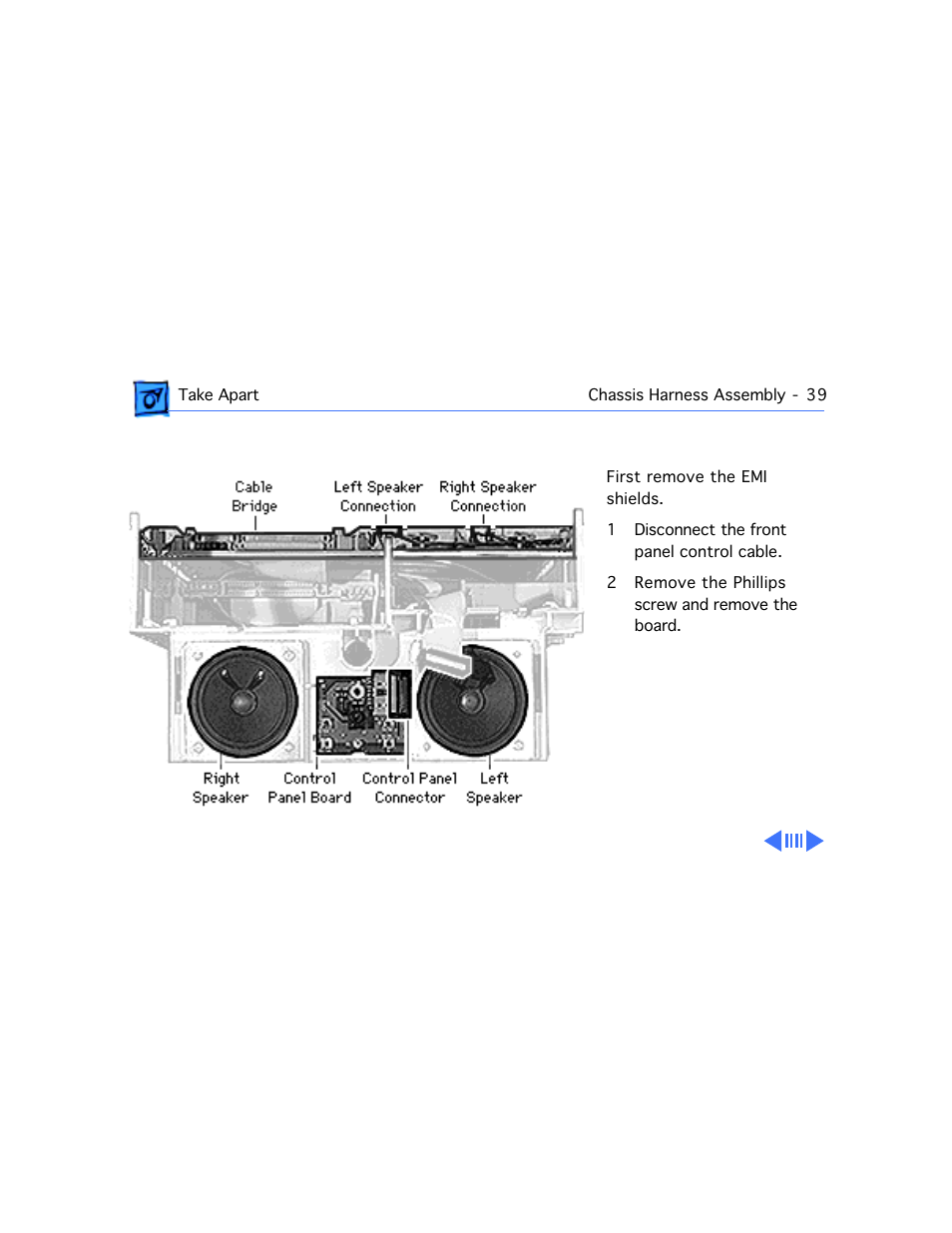 Front panel control board | Apple Macintosh Performa 577 User Manual | Page 74 / 161