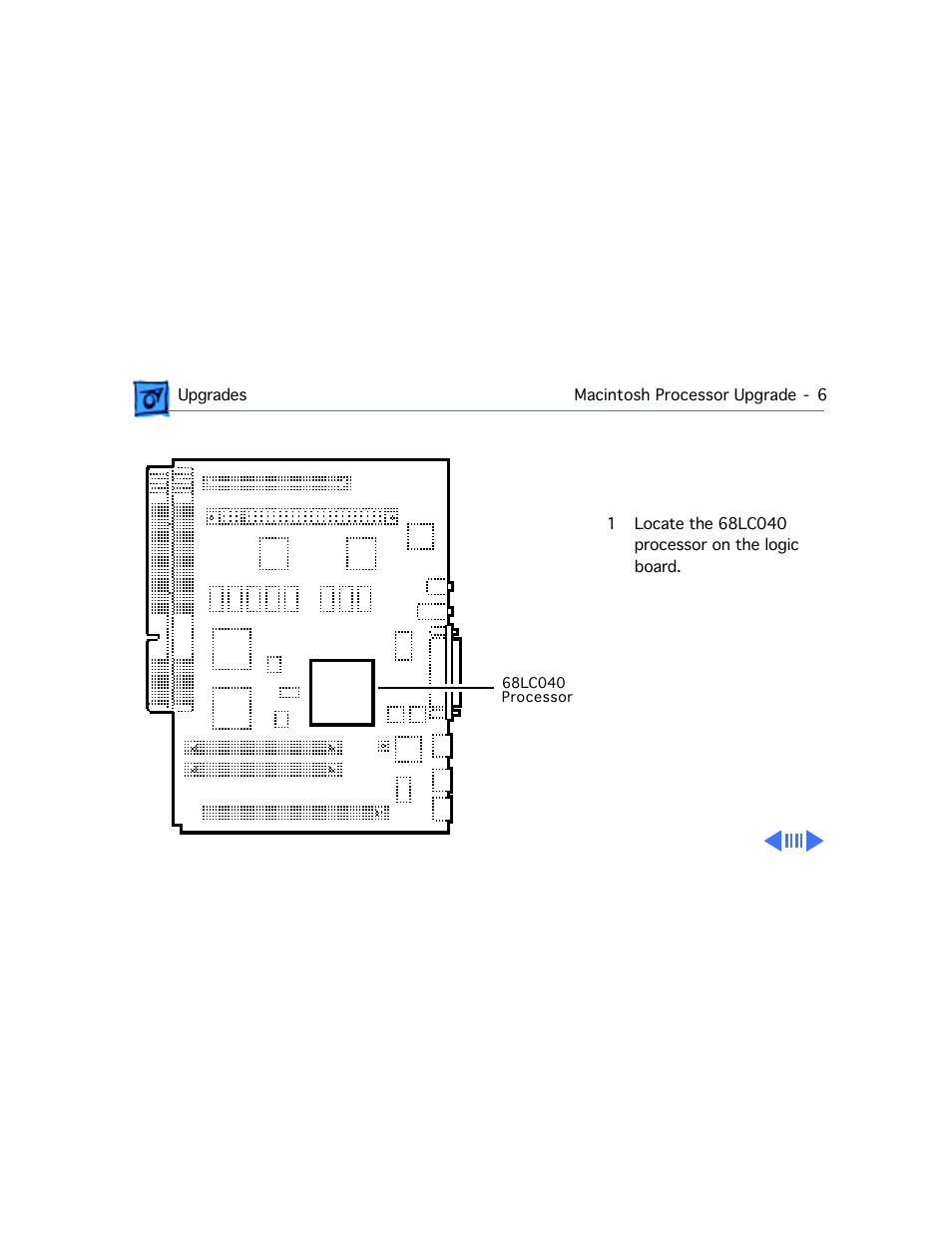 Remove the 68lc040 processor from the logic board | Apple Macintosh Performa 577 User Manual | Page 98 / 161