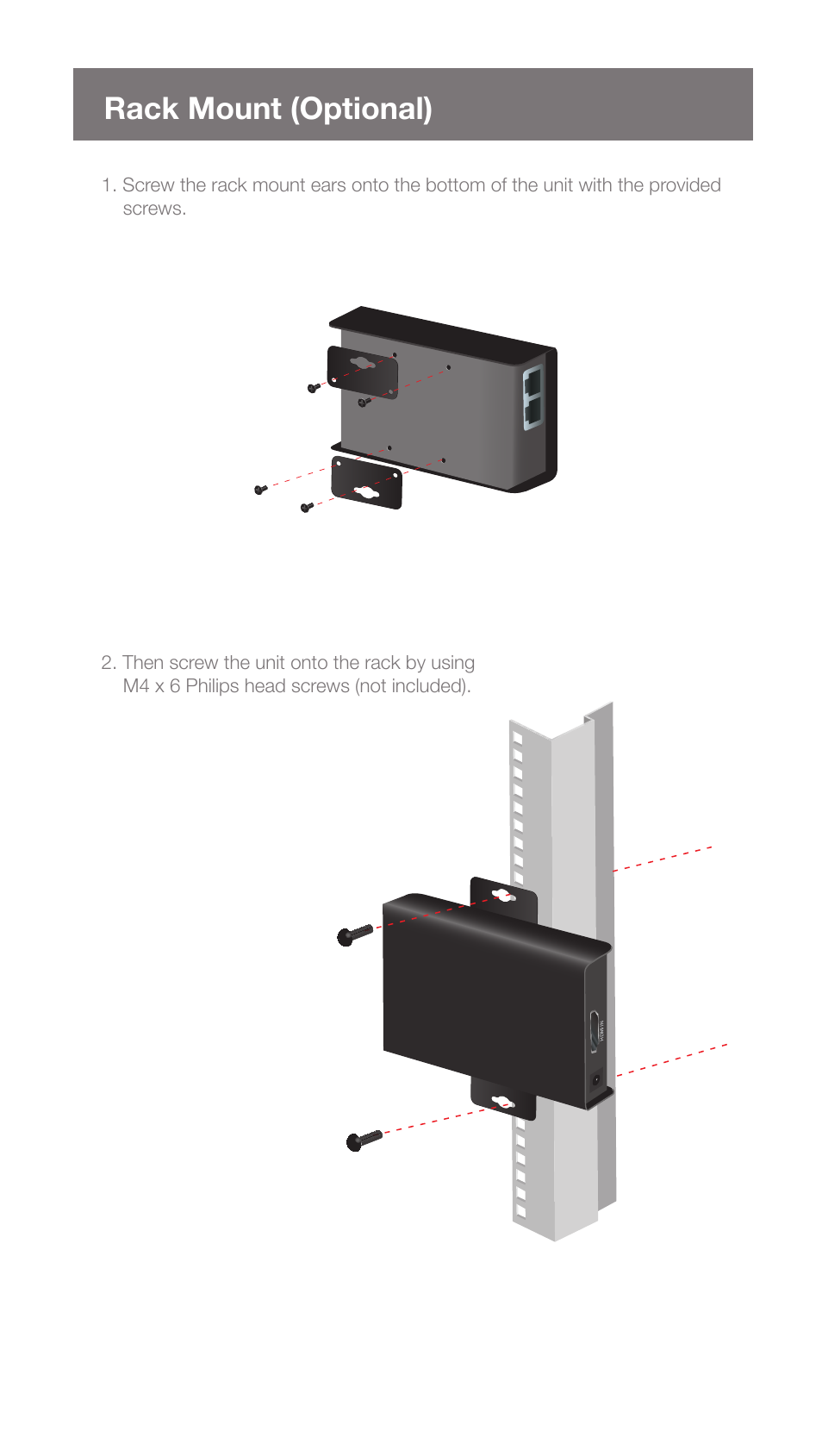 Rack mount (optional) | IOGear GVE320 User Manual | Page 6 / 8