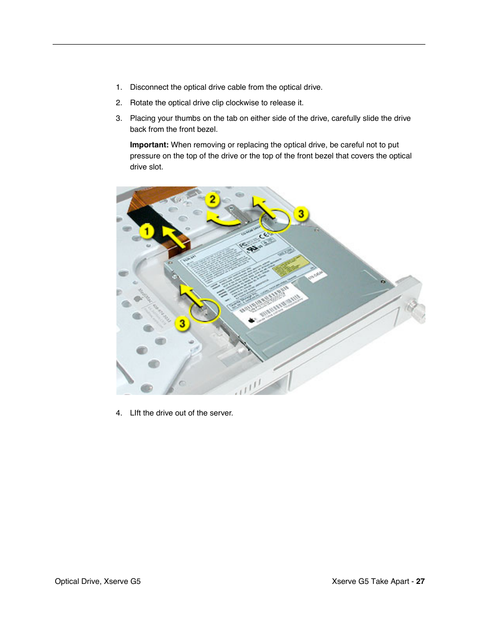 Procedure | Apple Xserve G5 User Manual | Page 29 / 94