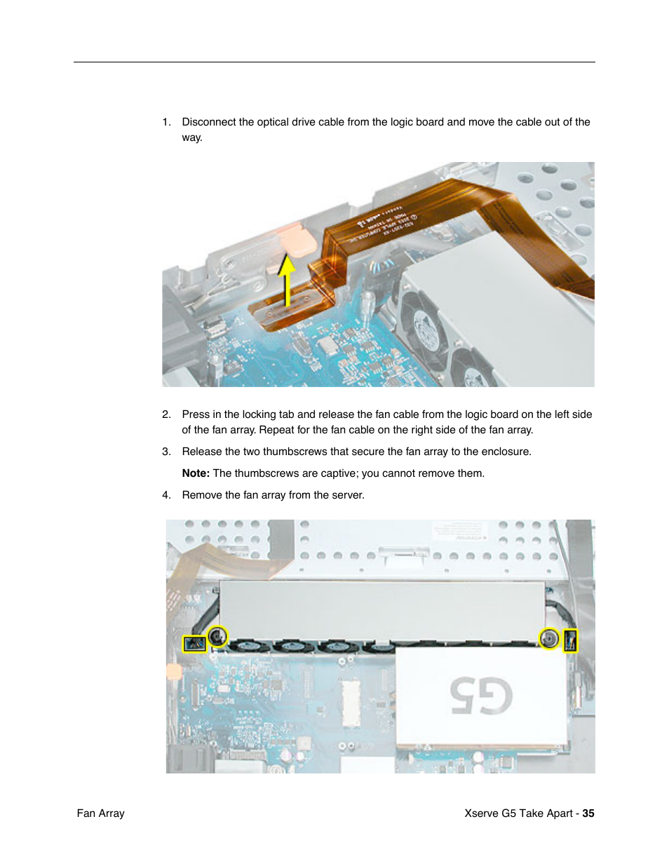 Procedure | Apple Xserve G5 User Manual | Page 37 / 94