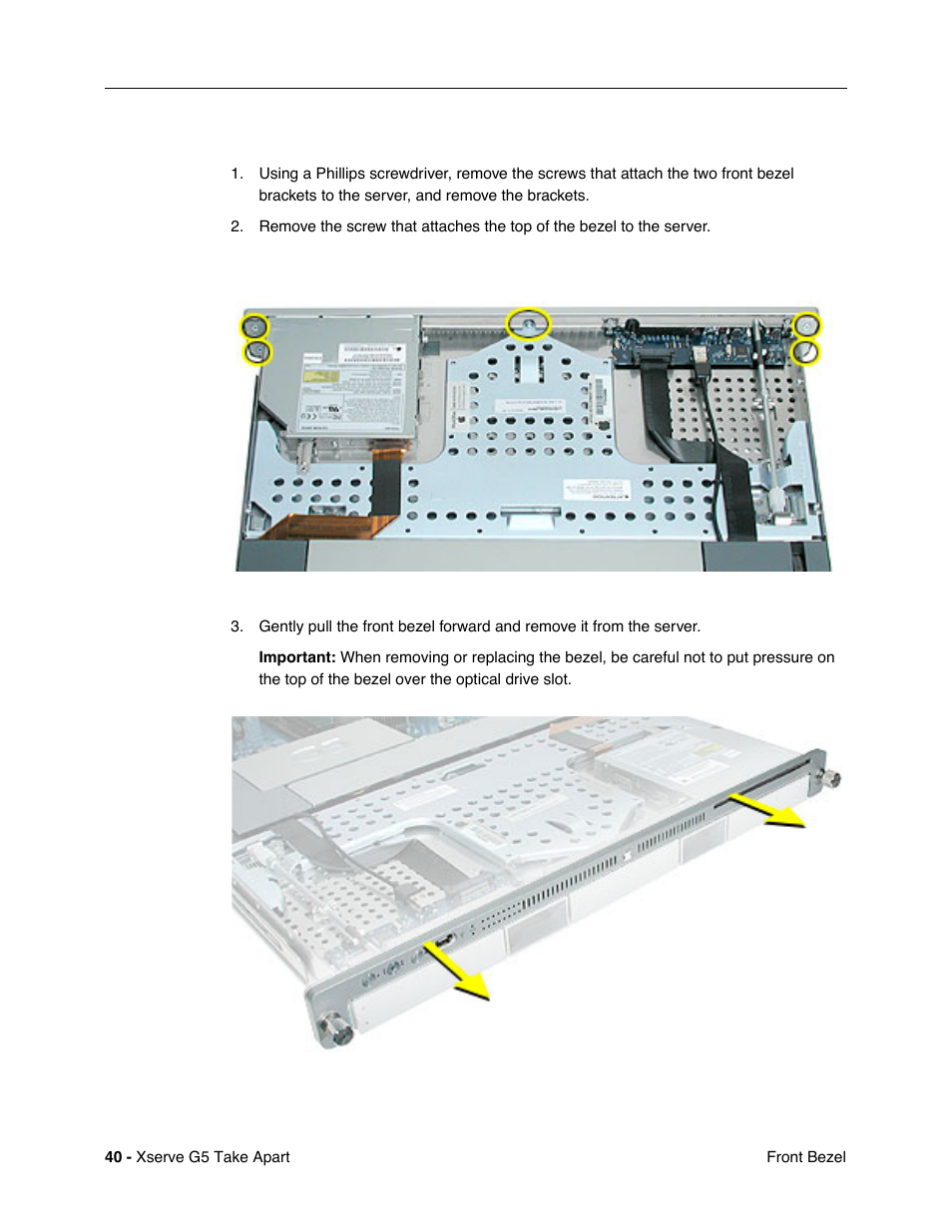 Procedure | Apple Xserve G5 User Manual | Page 42 / 94