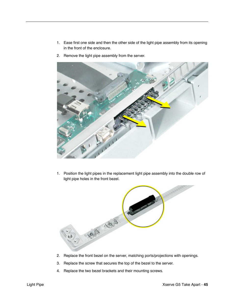 Procedure, Replacement procedure | Apple Xserve G5 User Manual | Page 47 / 94