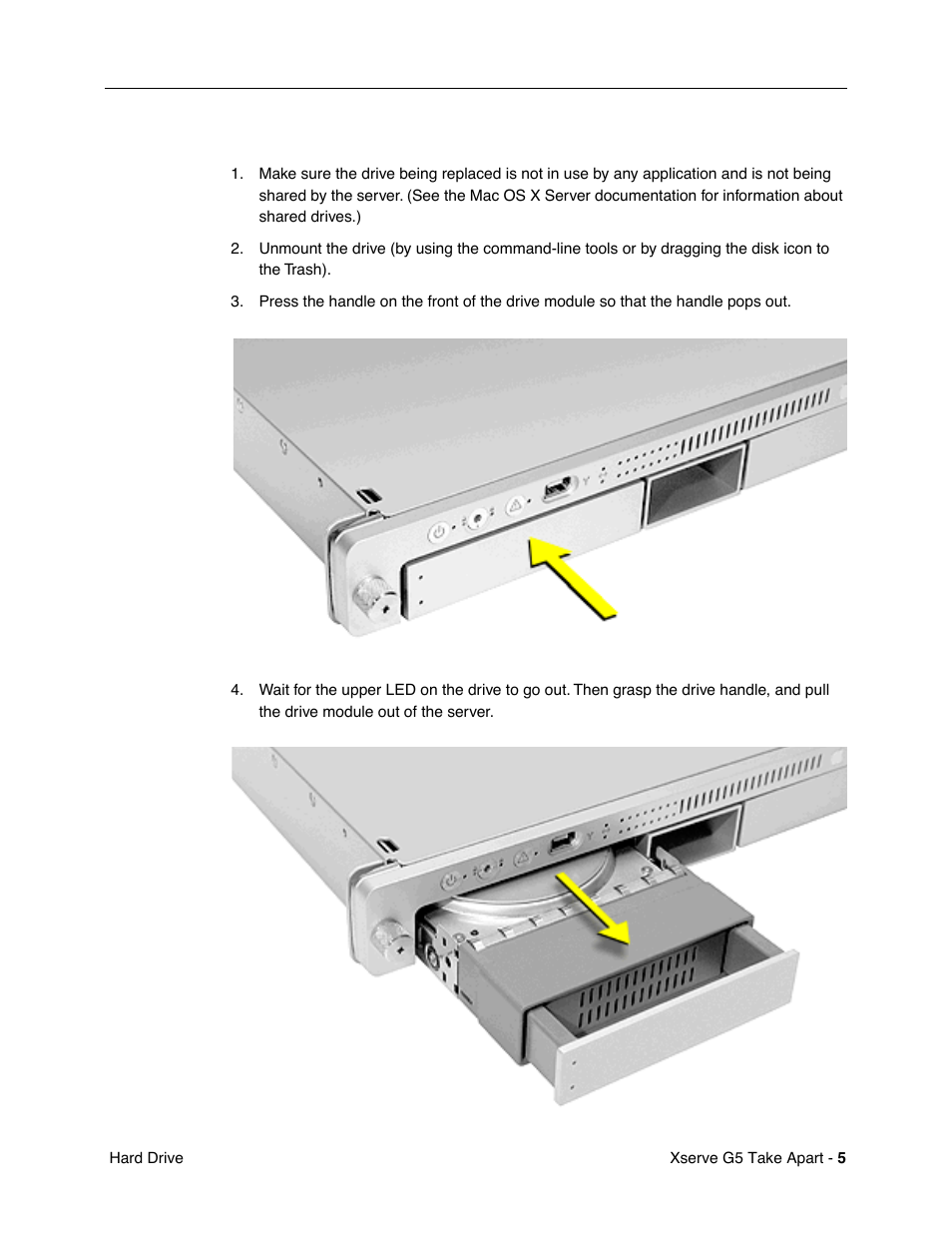 Procedure | Apple Xserve G5 User Manual | Page 7 / 94
