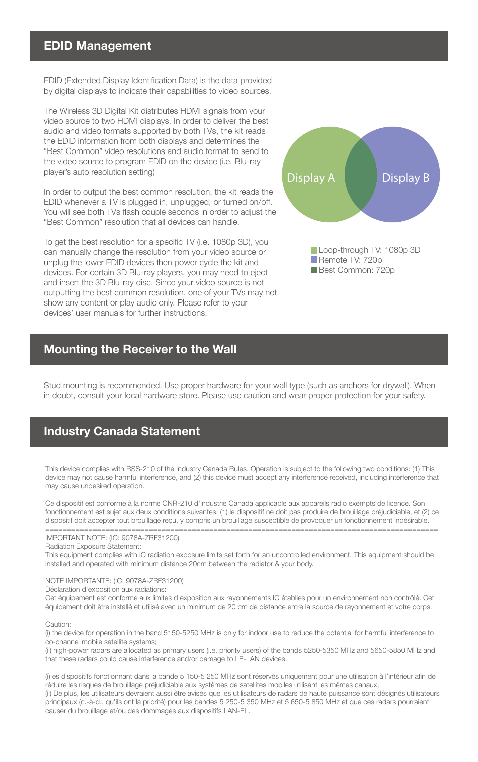Display a display b | IOGear GW3DHDKIT User Manual | Page 6 / 8