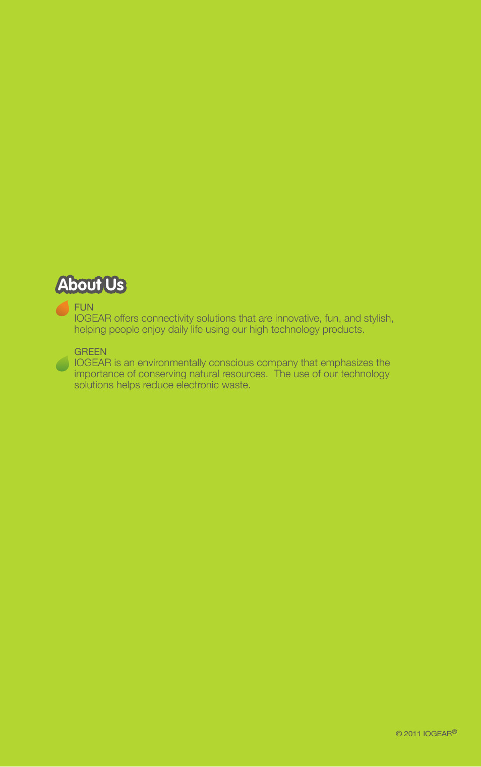 About us | IOGear GW3DHDKIT User Manual | Page 8 / 8