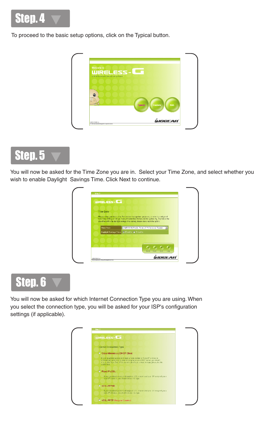 Step. 6, Step. 5 step. 4 | IOGear GWA501 Quick Start User Manual | Page 4 / 10