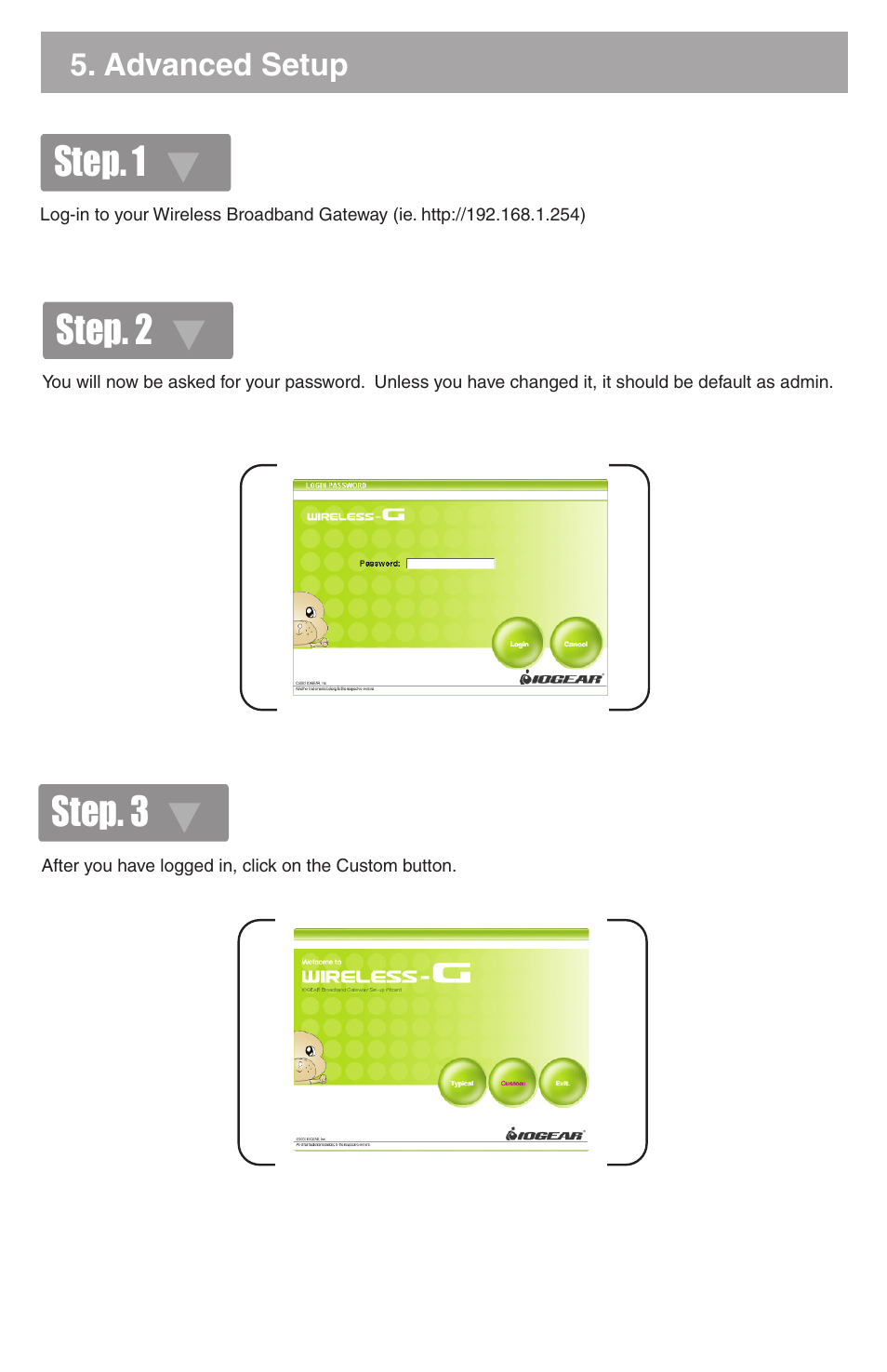 Step. 1 step. 3 step. 2 | IOGear GWA501 Quick Start User Manual | Page 8 / 10