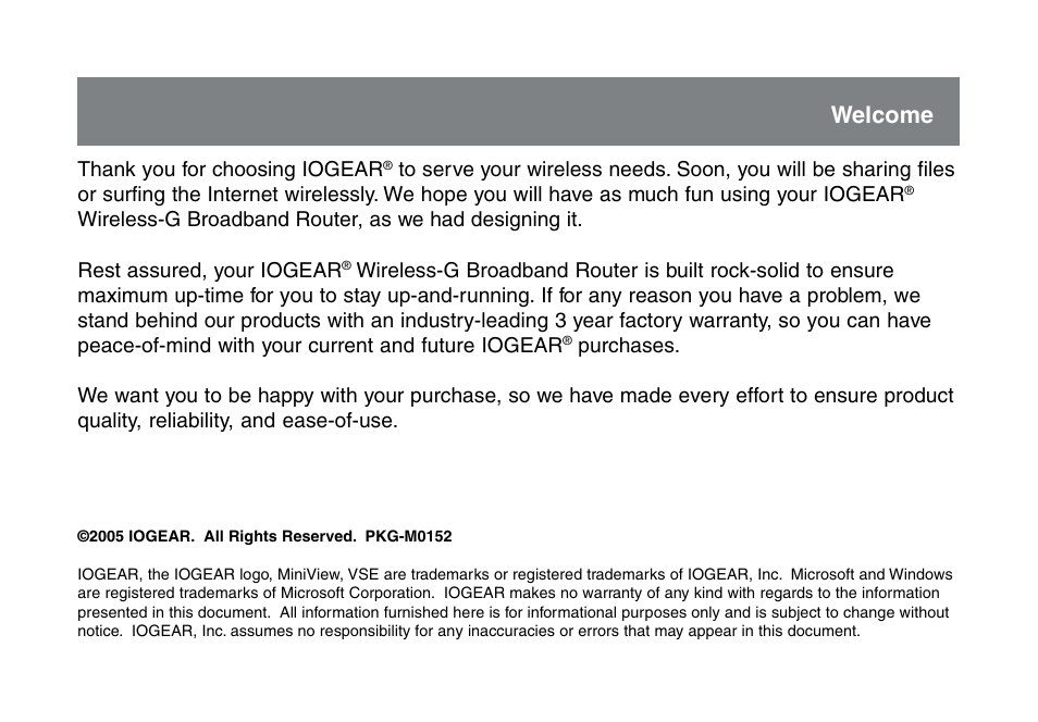 Welcome | IOGear GWA504 Manual User Manual | Page 2 / 85