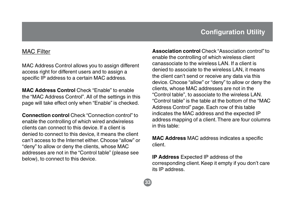 Configuration utility | IOGear GWA504 Manual User Manual | Page 36 / 85
