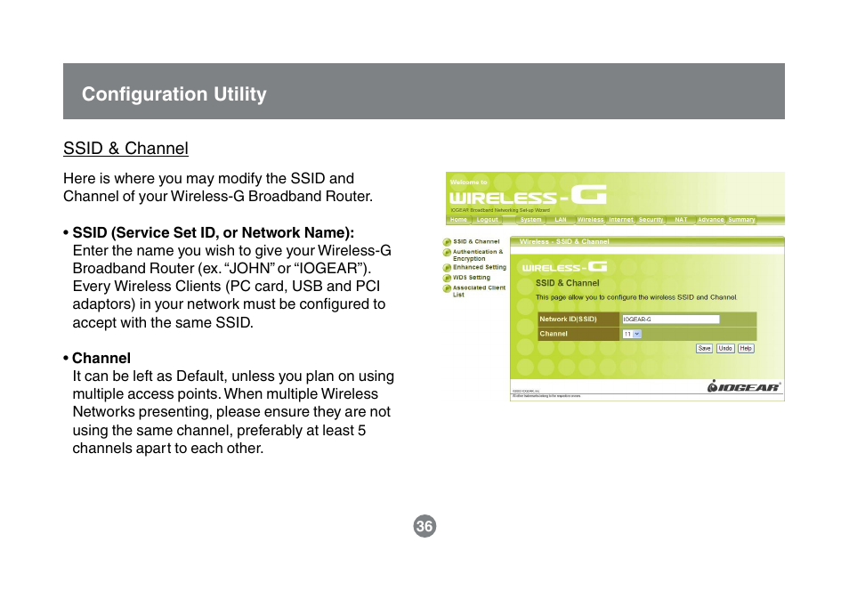 Configuration utility | IOGear GWA504 Manual User Manual | Page 39 / 85