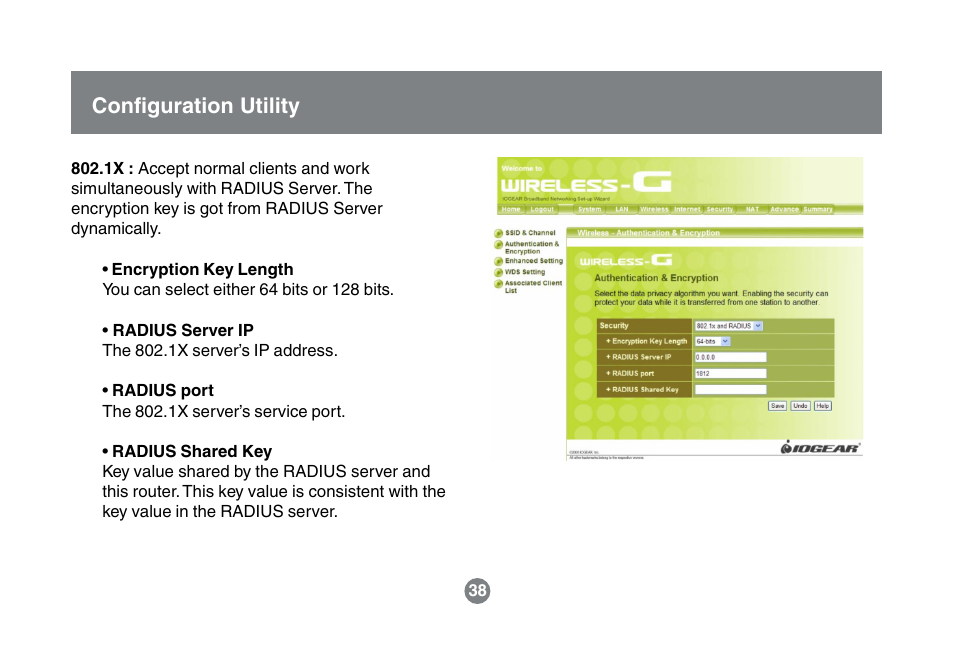 Configuration utility | IOGear GWA504 Manual User Manual | Page 41 / 85