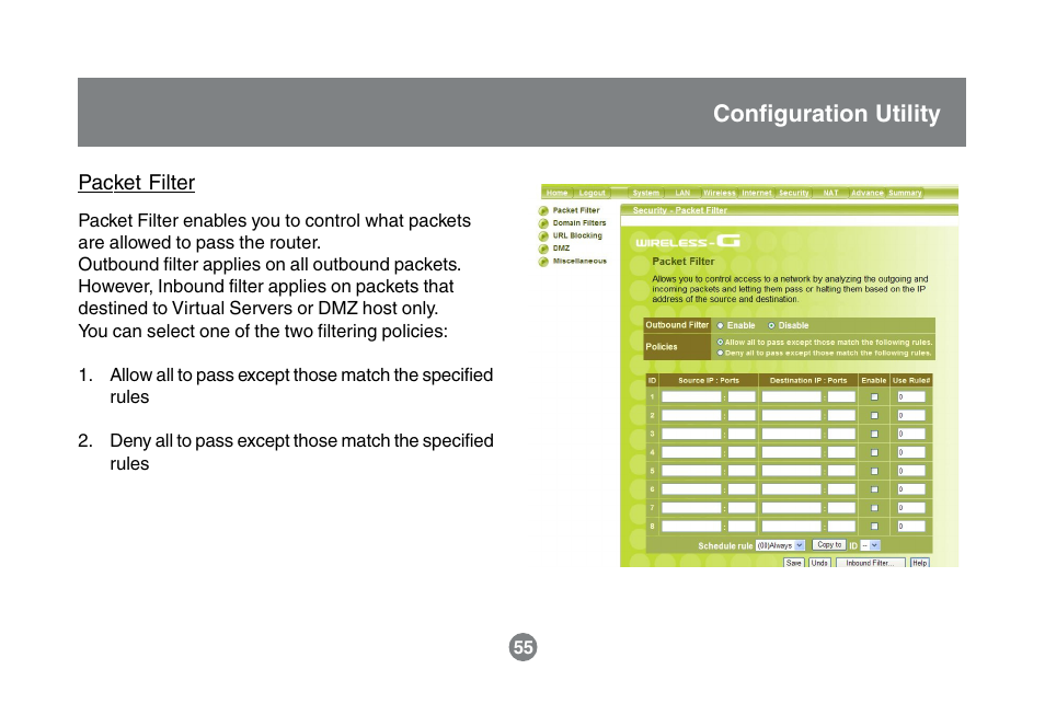 Configuration utility | IOGear GWA504 Manual User Manual | Page 58 / 85