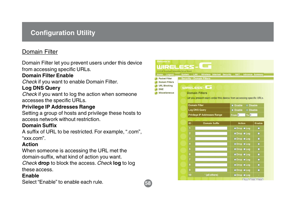 Configuration utility | IOGear GWA504 Manual User Manual | Page 61 / 85