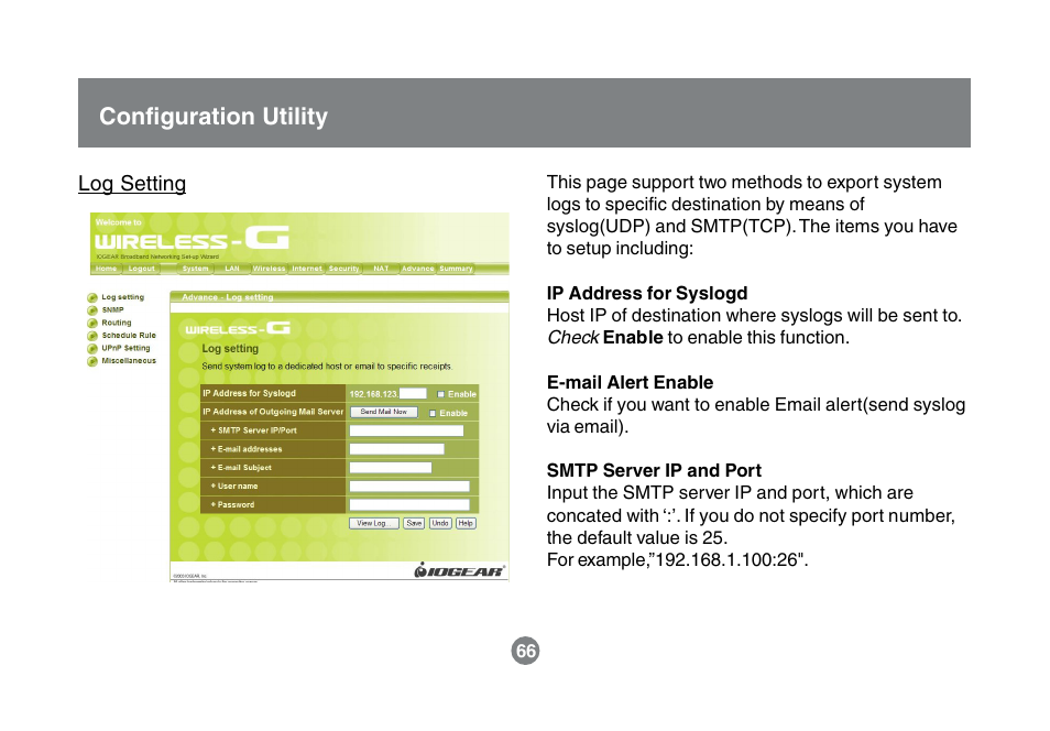 Configuration utility | IOGear GWA504 Manual User Manual | Page 69 / 85